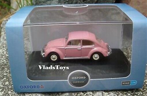 Oxford 1/76 VW Volkswagen Beetle Pink (United Kingdom registration) 76VWB011UK