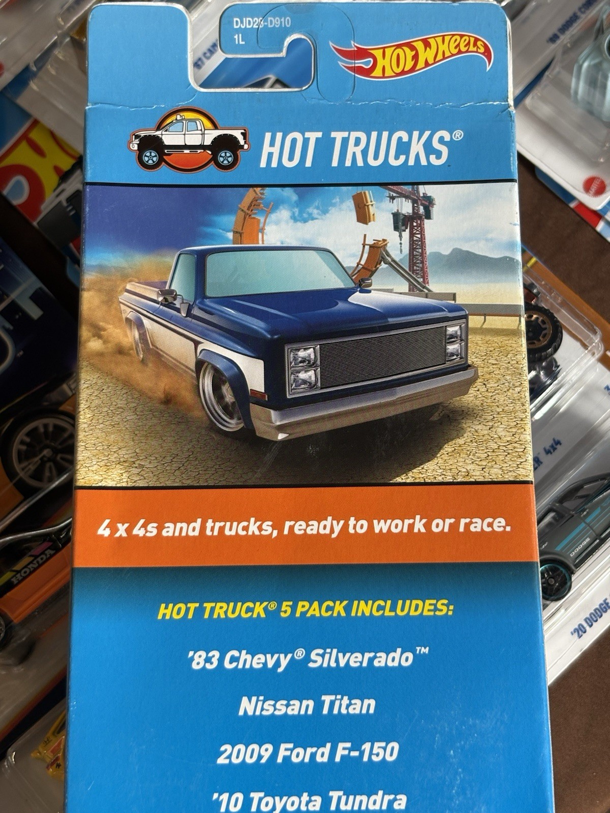 Hot Wheels 2018 HW Hot Trucks 5 Pack #FKT63 1 64 Scale Diecast Silverado