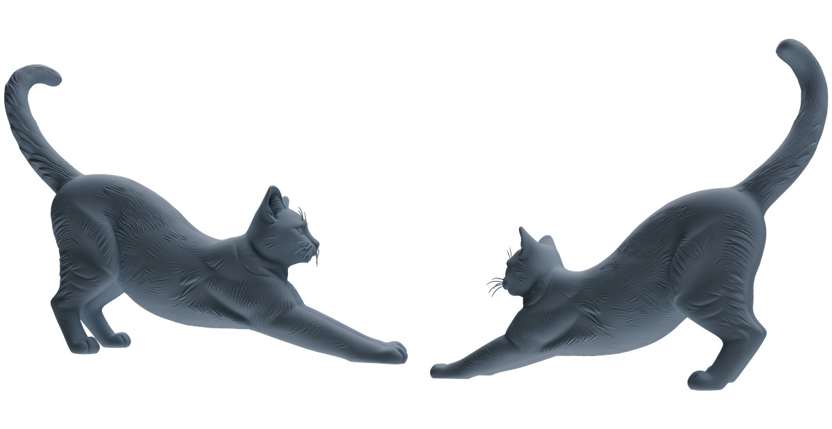 MRY-SFW 1/64/87/160 Cat Pose Model 4 pcs HO N Scale Miniatures Diorama