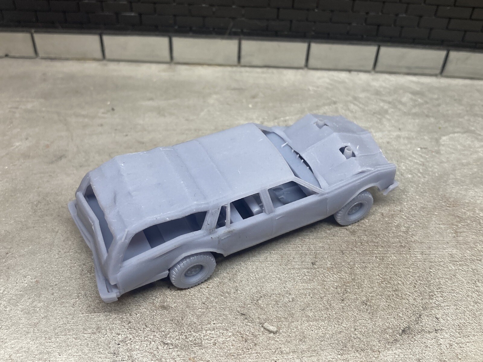 1/64 Scale 3D Printed Chevy Wagon Demolition Derby Demo Car For Diecast Diorama