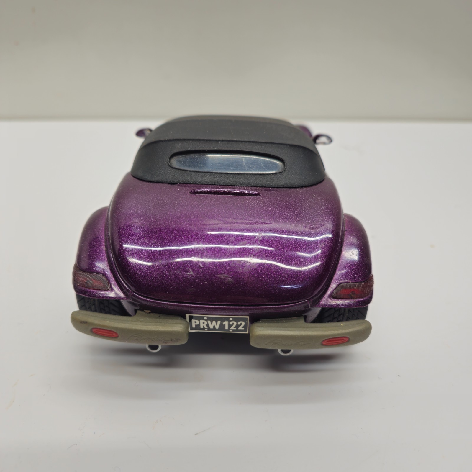 Anson Plymouth Prowler 1:18 Diecast Convertible Car Purple With Removable Top