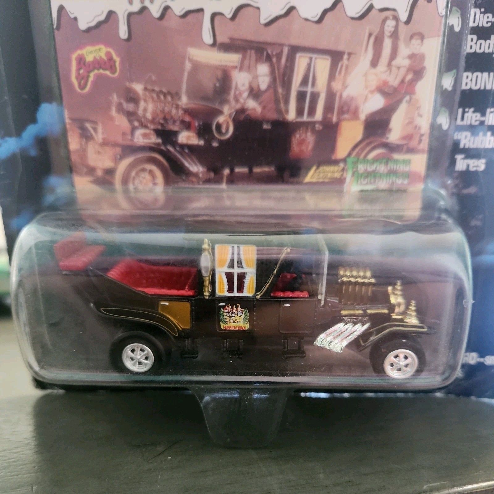 Johnny Lightning Frightning Lightning “The Munsters Koach” Diecast With Card CIN