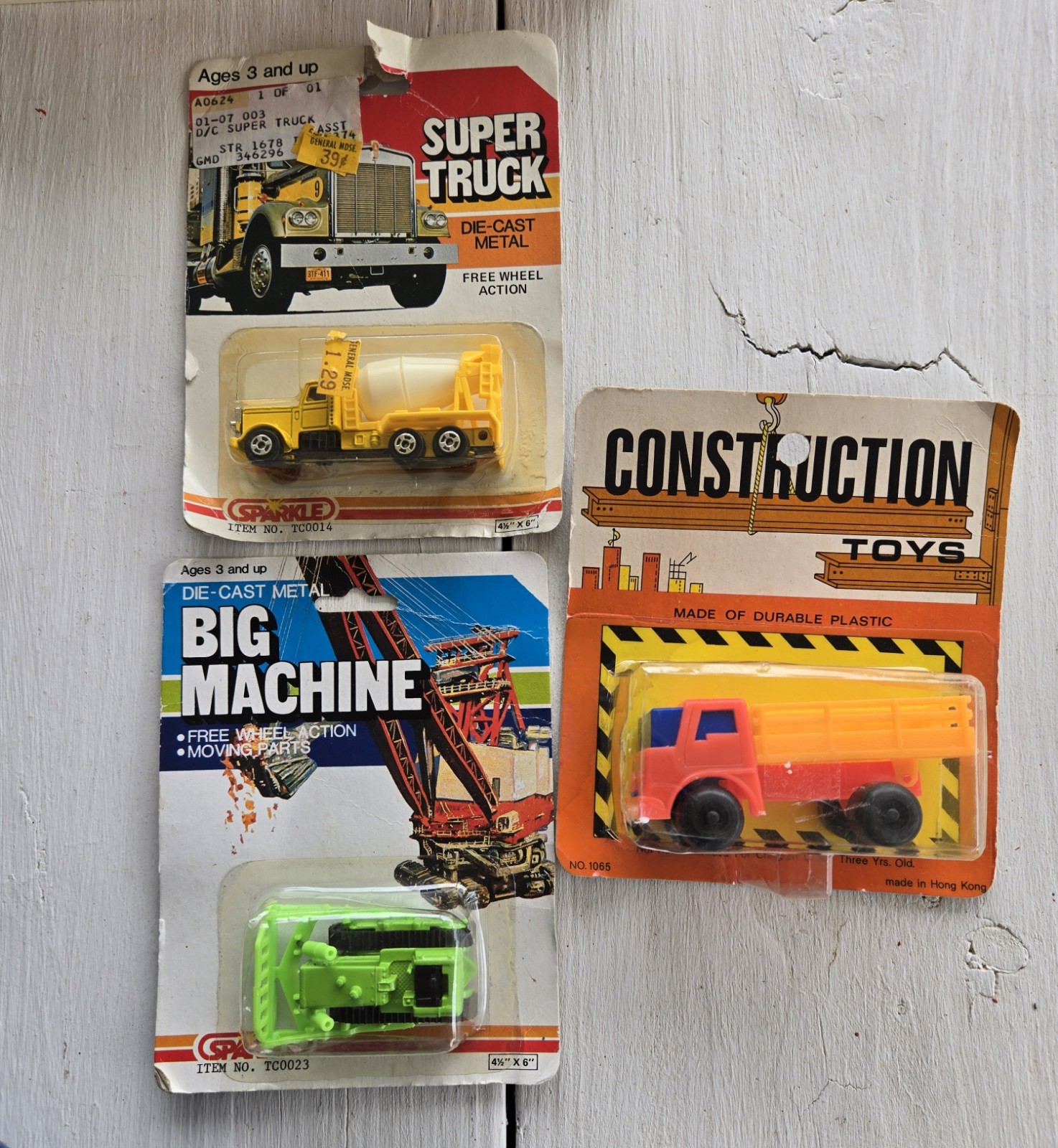 Vintage Die Cast and Plastic Toys. New in Package