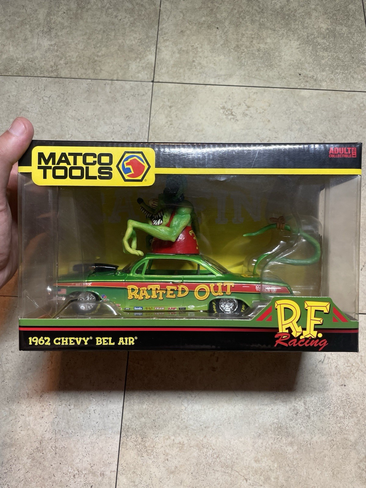 2013 Matco Tools 1:24 Rat Fink 1962 Chevrolet Bel Air Diecast ERTL Racing Green