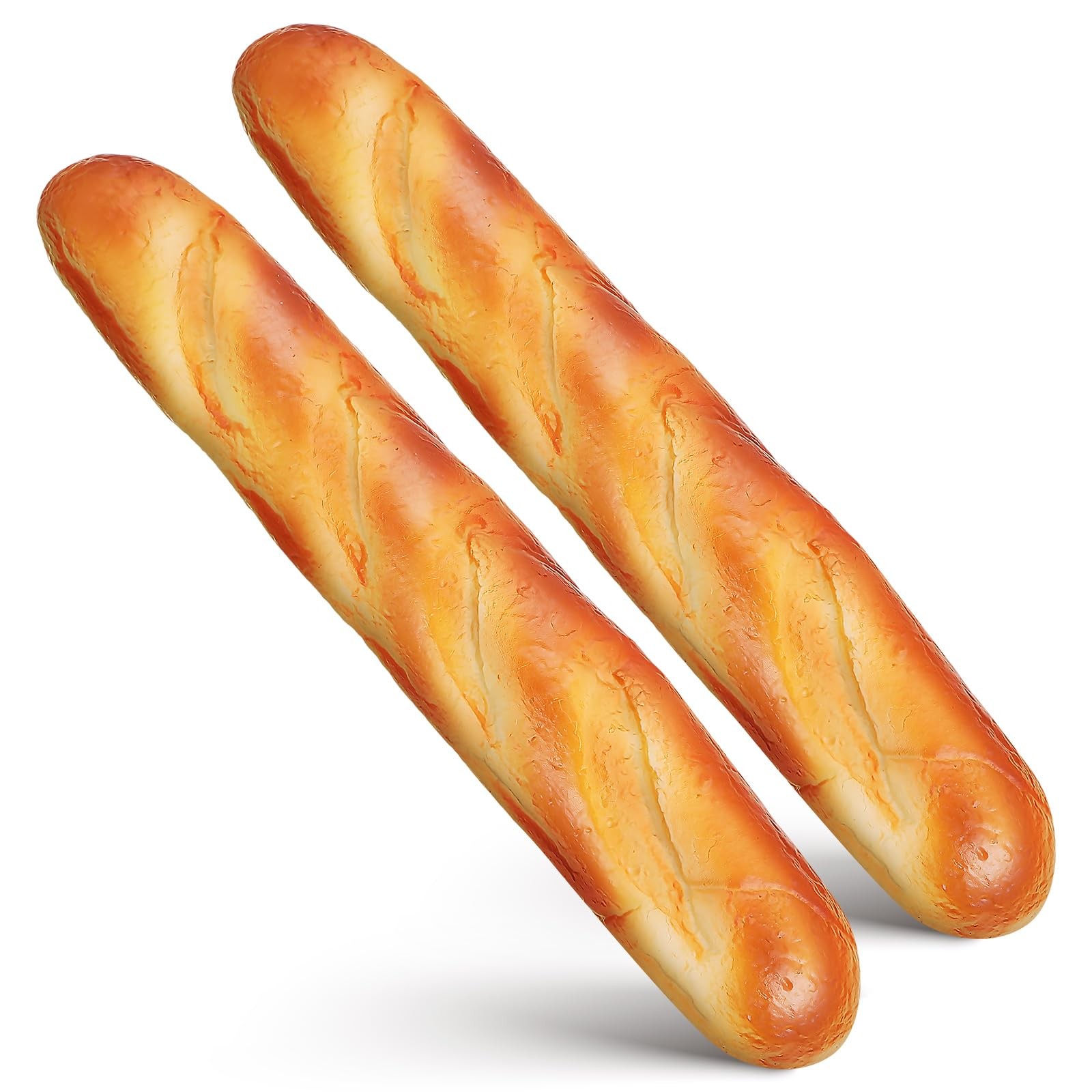 Artificial Bread 2 PCS Realistic French Long Loaf PU Fake Baguette Prop