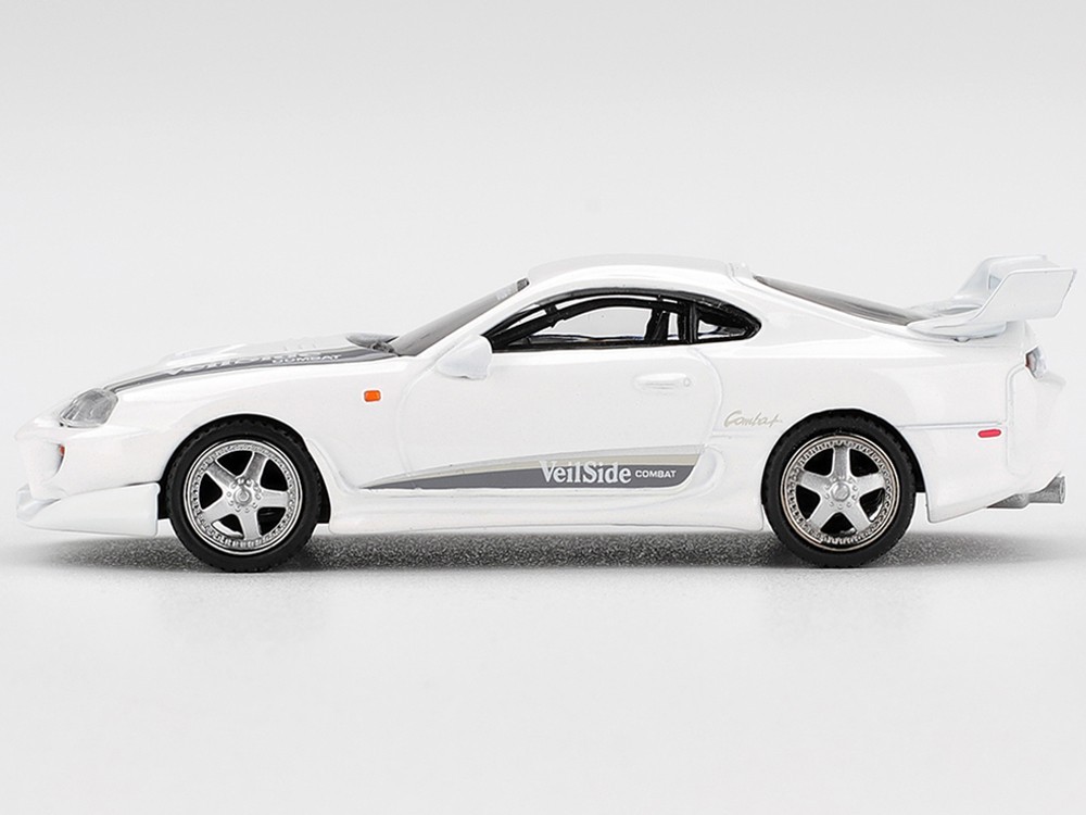 TOYOTA SUPRA “VEILSIDE COMBAT V-I” WHITE 1/64 DIECAST MODEL BY MINI GT MGT01104