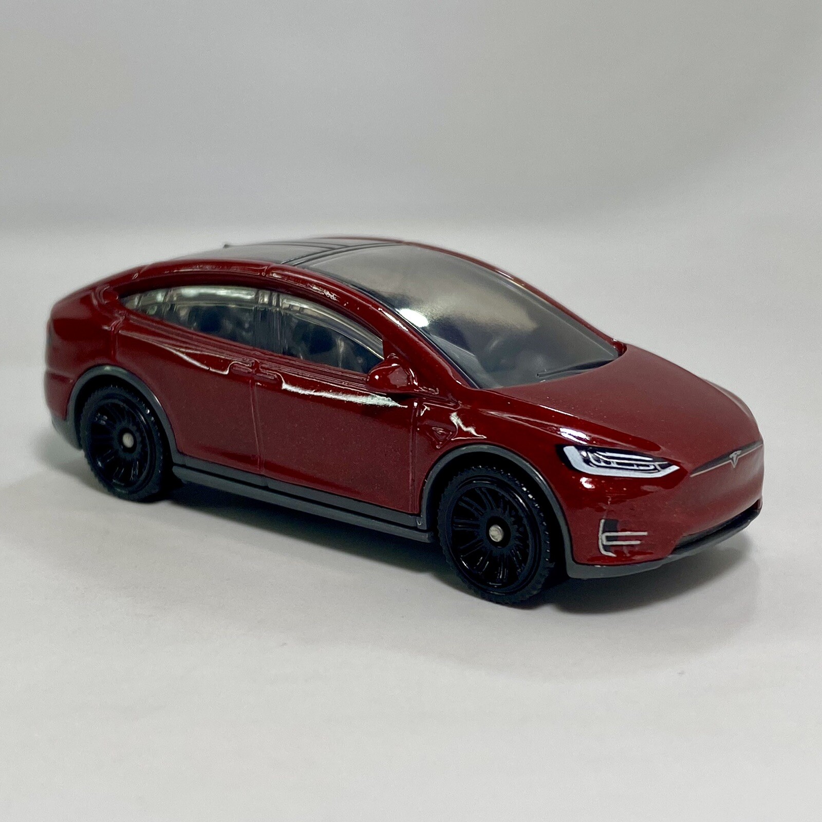 Tesla Model X Red 1:64 Scale Diecast Diorama Model Car #18