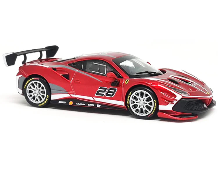 2020 Ferrari 488 Challenge EVO #28 Red with Graphics “Racing” Series 1/43 Diecas