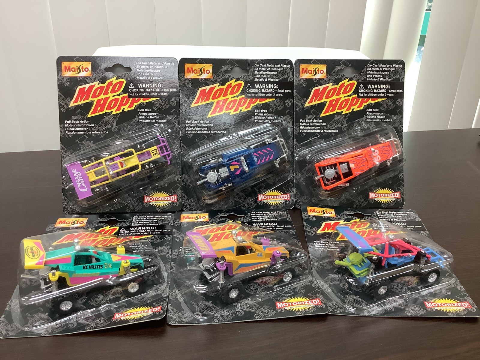 LOT of 6 Maisto Moto Hopper 25027 Complete Set Motorized pullback action NIP