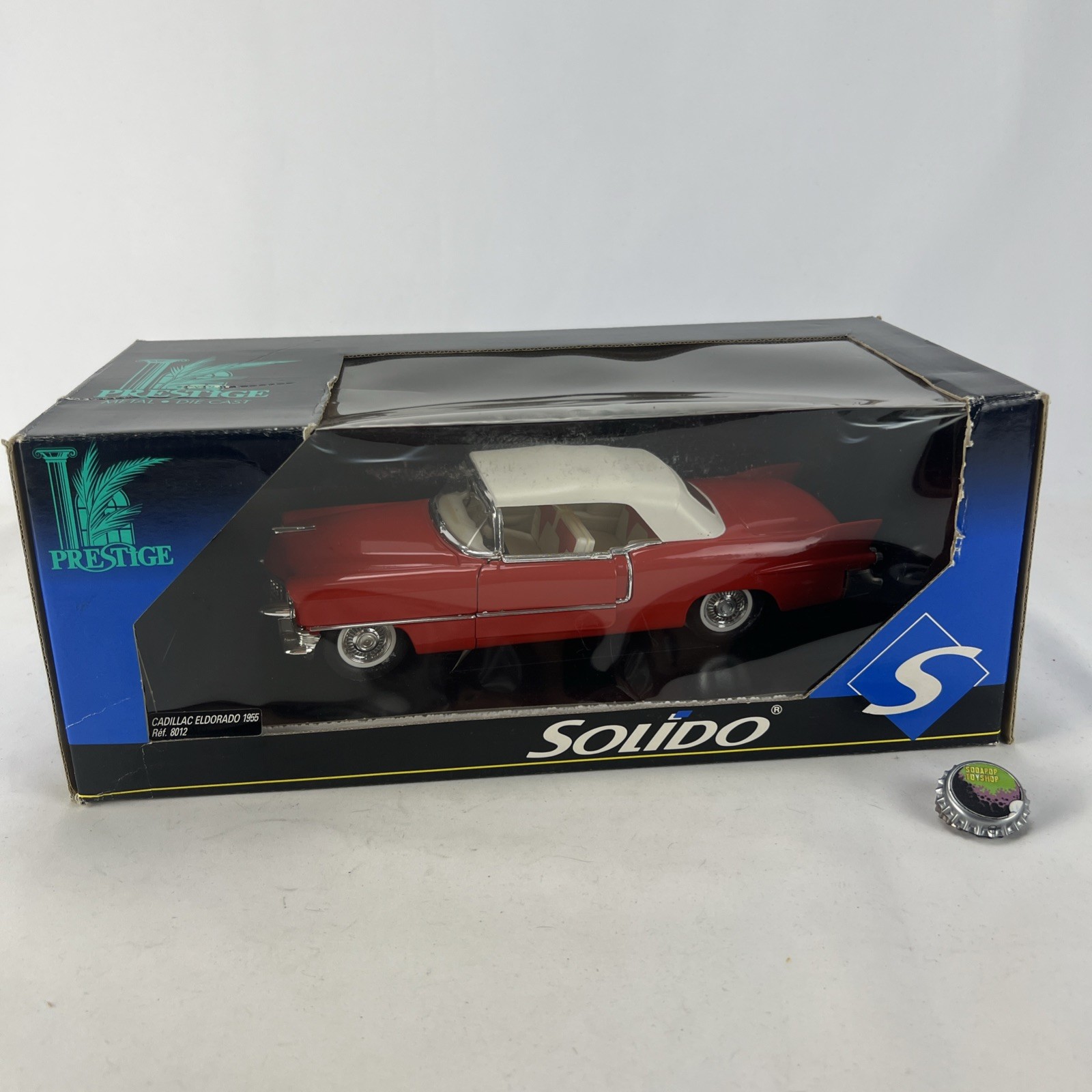 Cadillac Eldorado 1955 1:18 Die Cast Prestige Solido France Red Removable Top