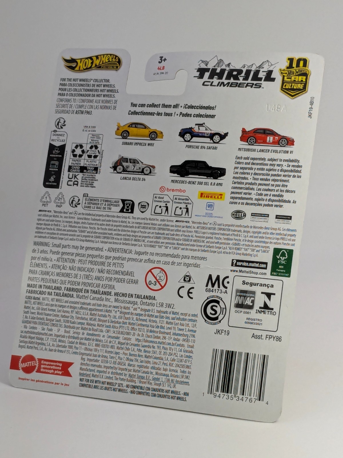 Hot Wheels Premium Thrill Climbers Mitsubishi Lancer Evolution VI Real Riders