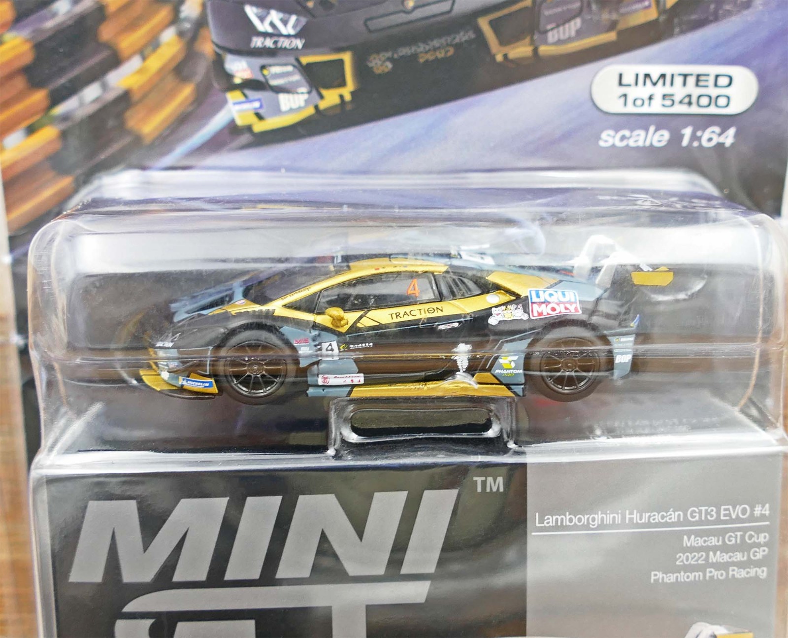 Mini GT Lamborghini Huracán GT3 EVO #4 Macau GT Cup 2022 Phantom Pro Racing #645