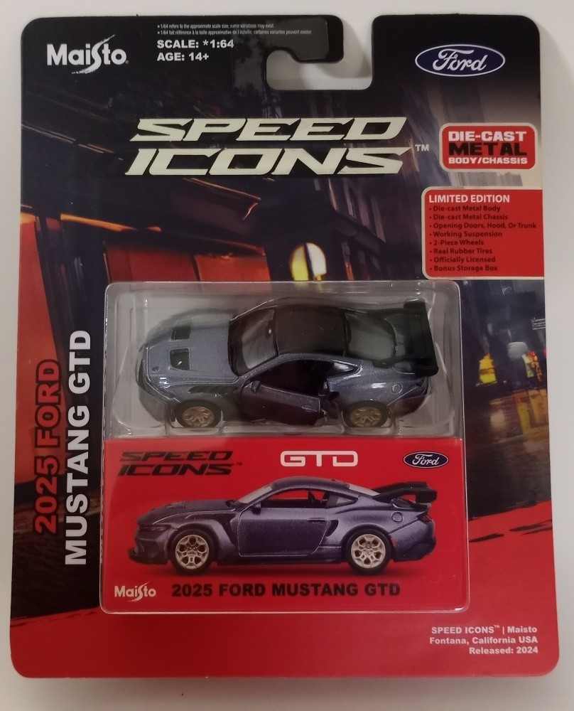 Maisto Speed Icons 2025 Ford Mustang GTD Gray