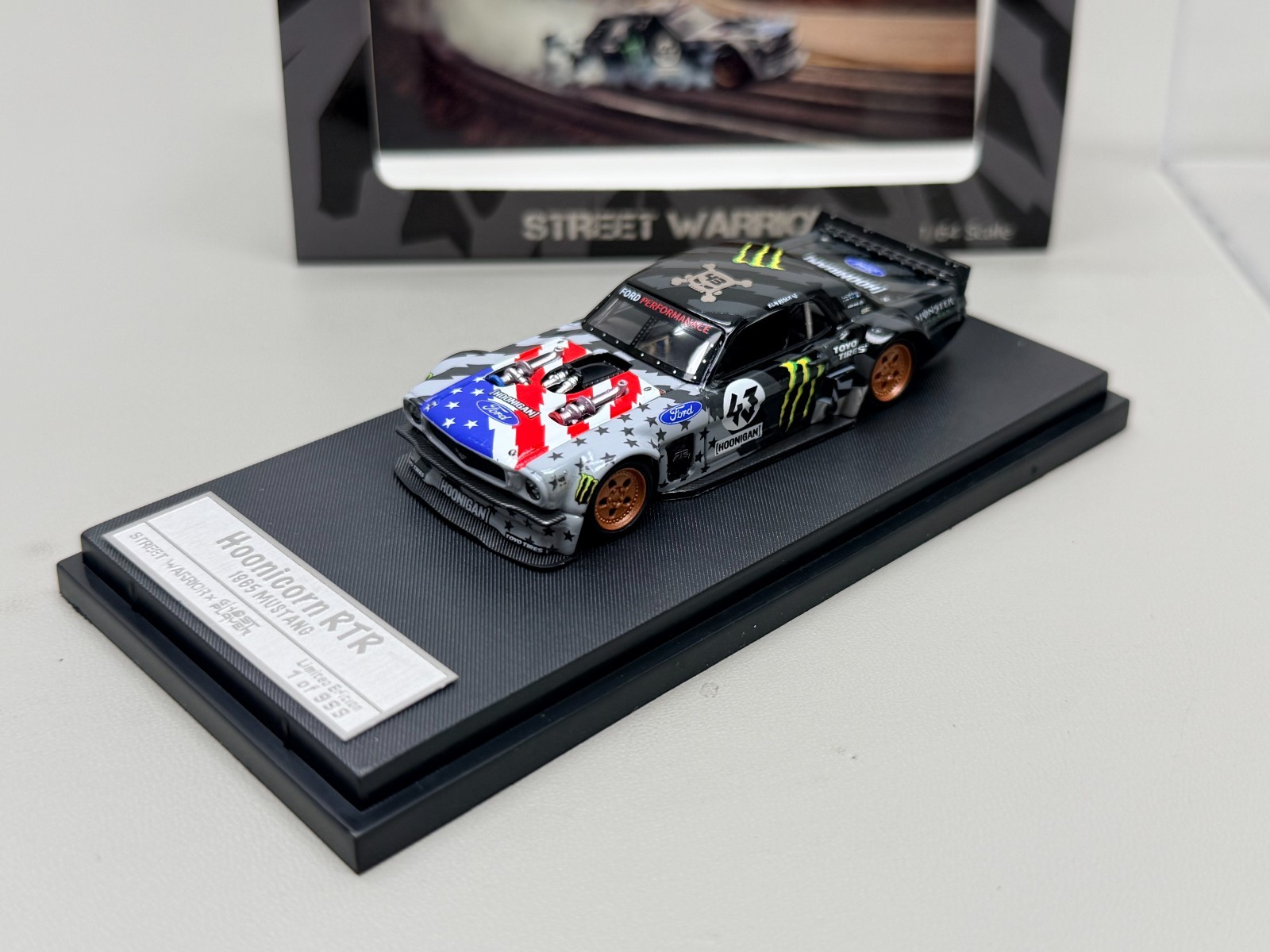 SW 1:64 1965 Mustang RTR Hoonicorn Diecast Metal Car – Two styles to choose from