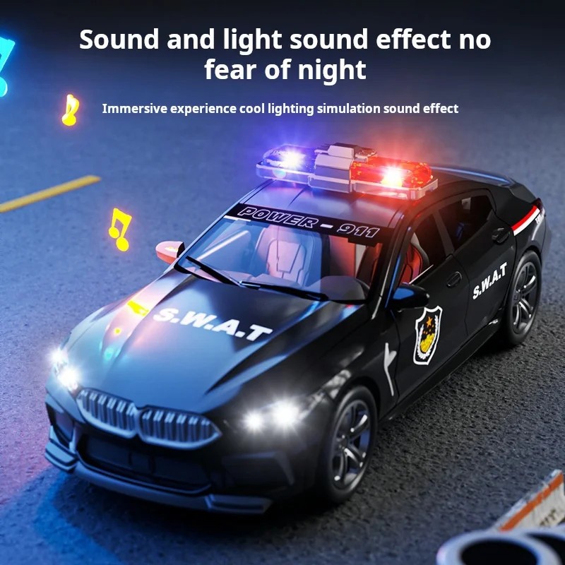 1:32 Simulation M8 Police Car Car Model Car With Sound and Light High Simula