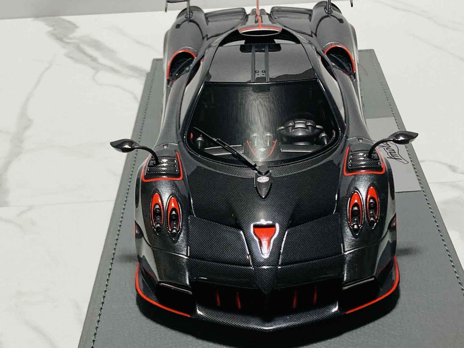 1:18 BBR, 2020 Pagani Imola, Dark Gray w/red accents