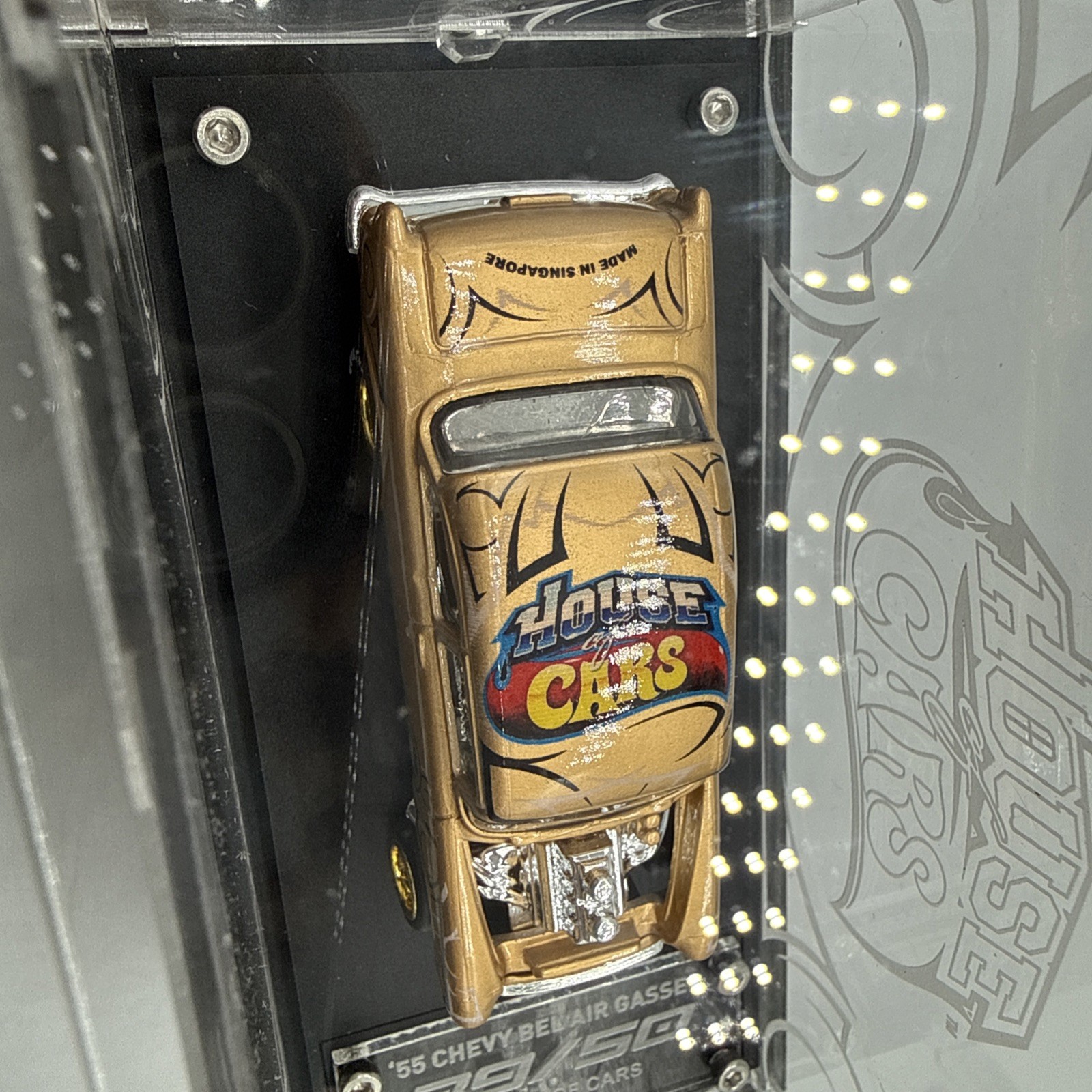 2024 BLACK CROW CUSTOMS Hot Wheels 55 CHEVY BEL AIR GASSER 39/50 House Of Cars