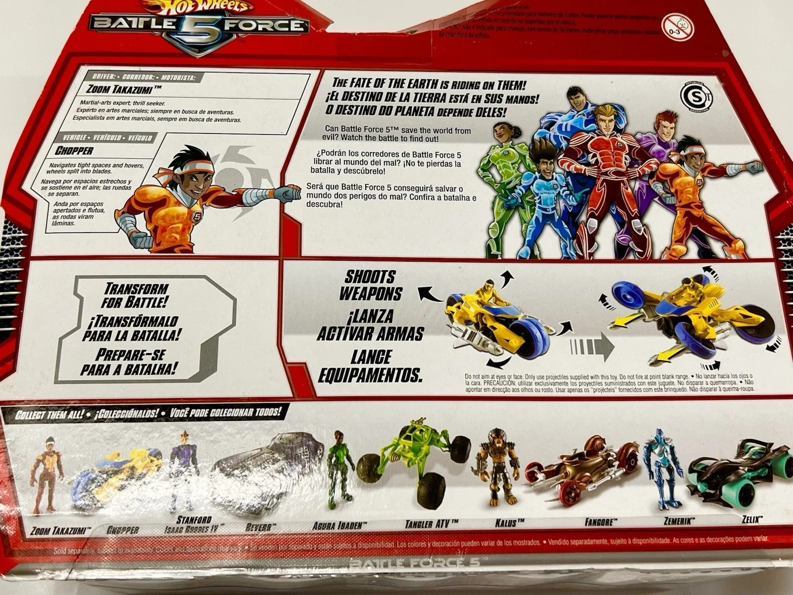 Hot Wheels Battle Force 5 Chopper Zoom Takazumi VERY HARD TO FIND