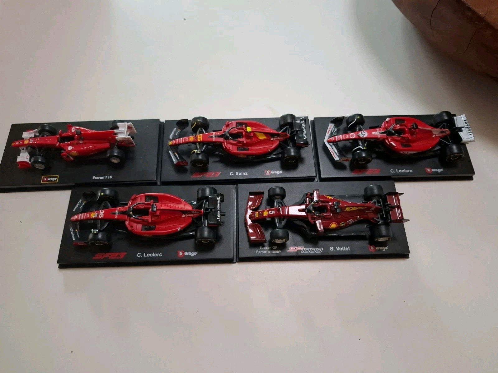 Burago F1 FERRARI Formula 1 F1 Racing Die-Cast 1:43 Scale Lot Of 5