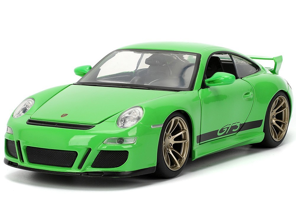 PORSCHE 911 GT3 (997) GREEN “FAST & FURIOUS 25 YEARS” 1/24 DIECAST BY JADA 34919