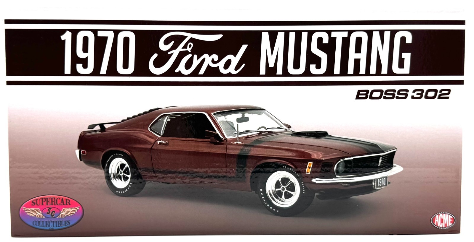 1/18 1970 Mustang Boss 302, Chestnut Metallic – Supercar Collectibles Exclusive