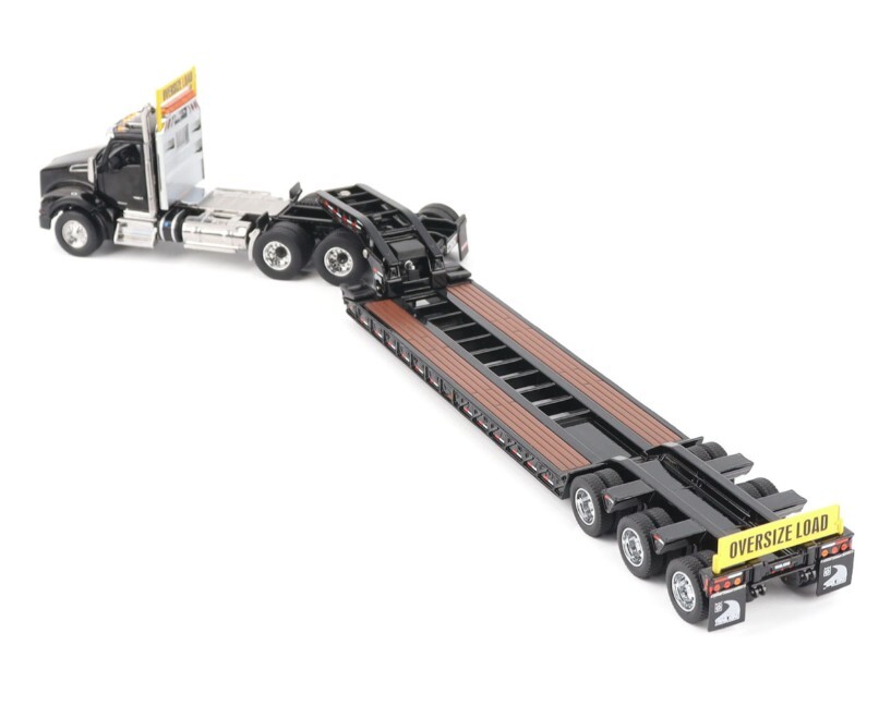 Diecast Masters 71134 Kenworth T880 SBFA Black & Trail King Lowboy 1/50 Scale
