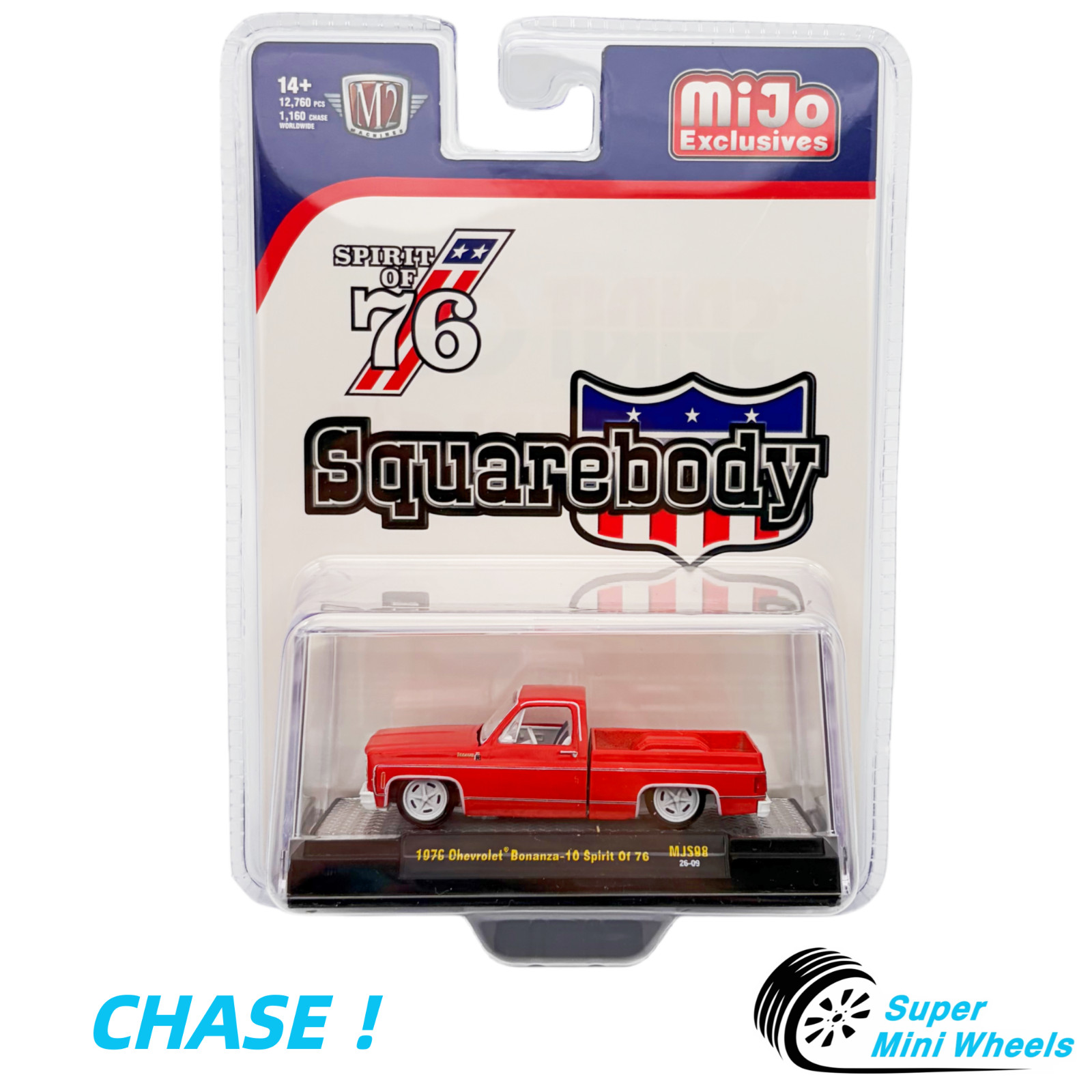 CHASE M2 Machines 1:64 1976 Chevrolet Silverado Bonanza-10 SPIRIT 76 Squarebody