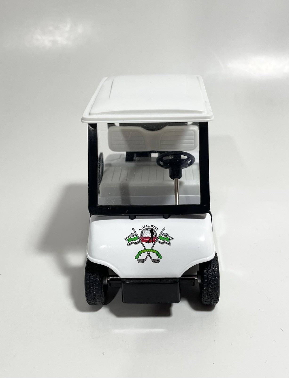 Kinsfun White Golf Cart 4.5” Die Cast Metal Model Pullback Action