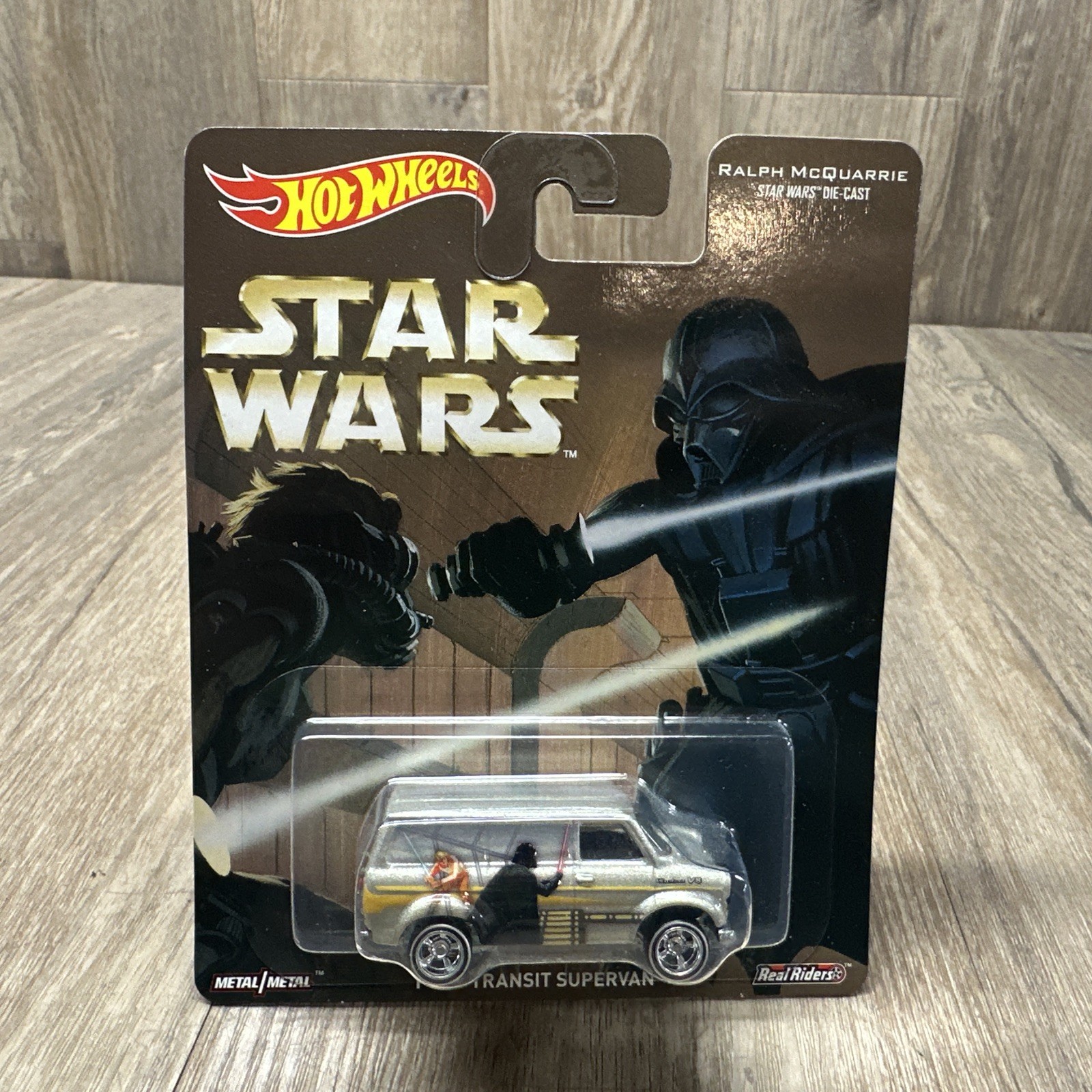 Hot Wheels Ford Transit Supervan Star Wars Ralph Mcquarri Light Crease