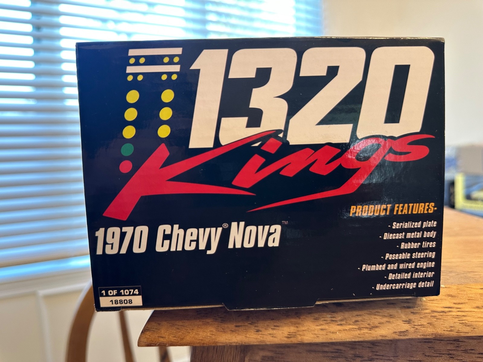 GMP 1320 Kings 1970 Chevrolet Nova 1:18 Diecast Model Street Rod Black/White