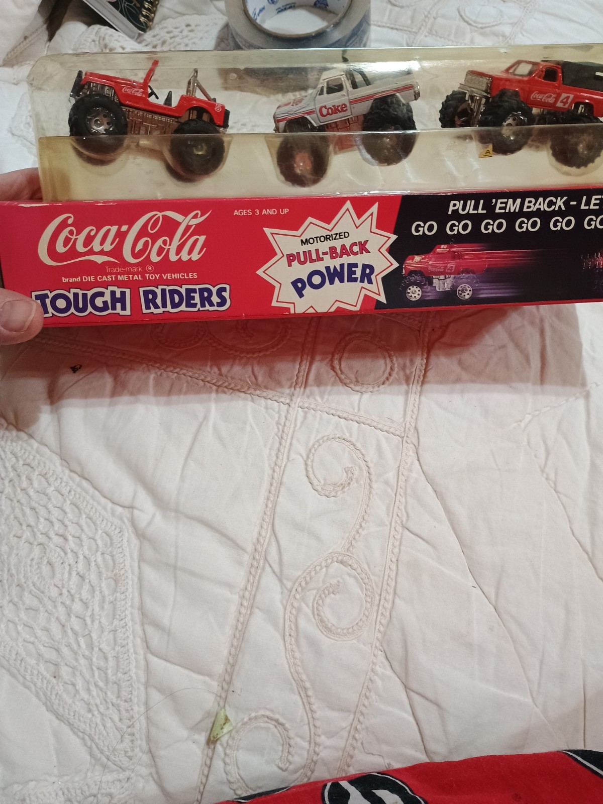Vintage ‘Tough Riders’ Coca Cola Toy Cars (3 Pack) NIB