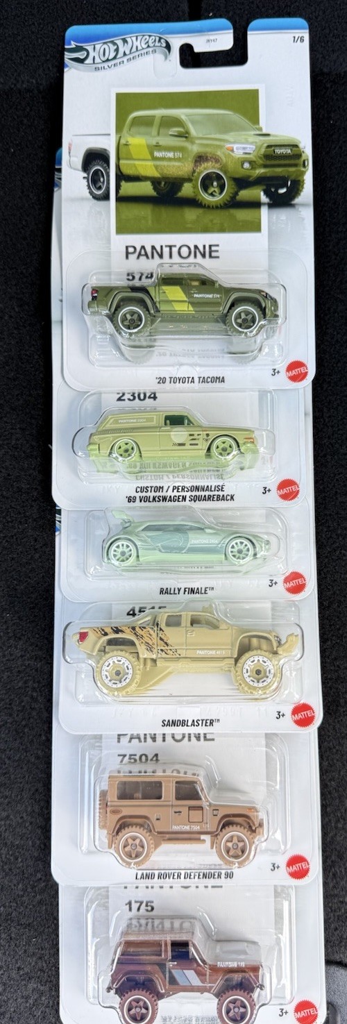 Hot Wheels Pantone Silver Series All 6 In The Set