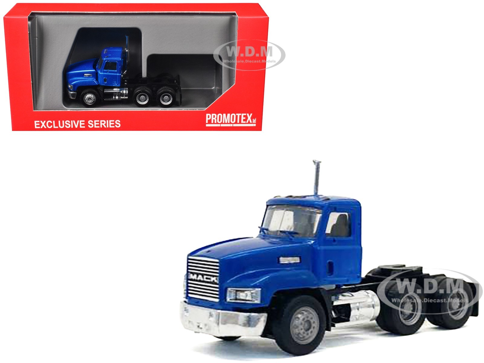 MACK 603 SHORT DAY CAB BLUE 1/87 (HO) MODEL BY PROMOTEX 015264 BL