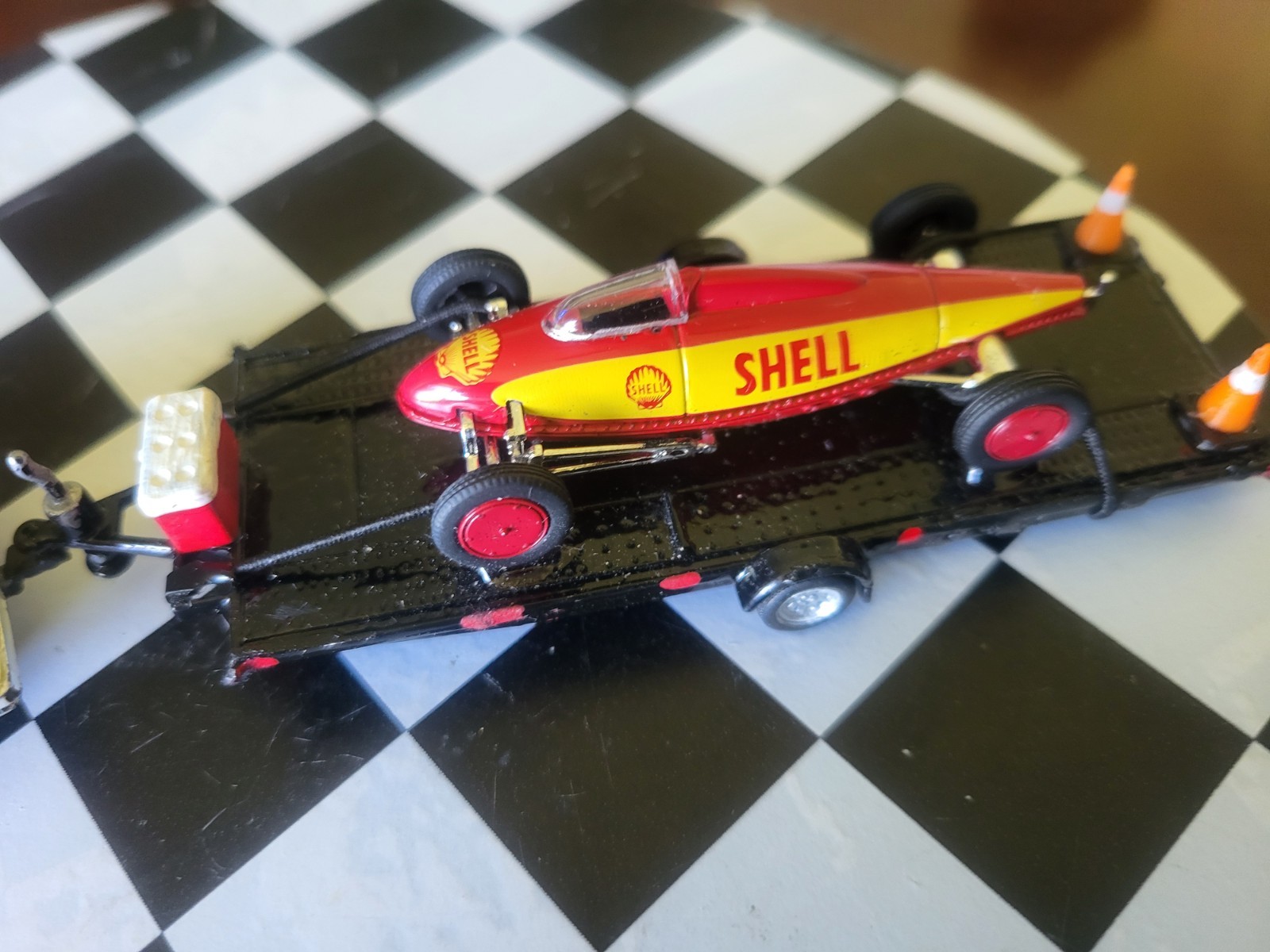 M2 SHELL Customized 69 FORD F-100 RANGER &Shell Ford Belly Tanker On A Trailer