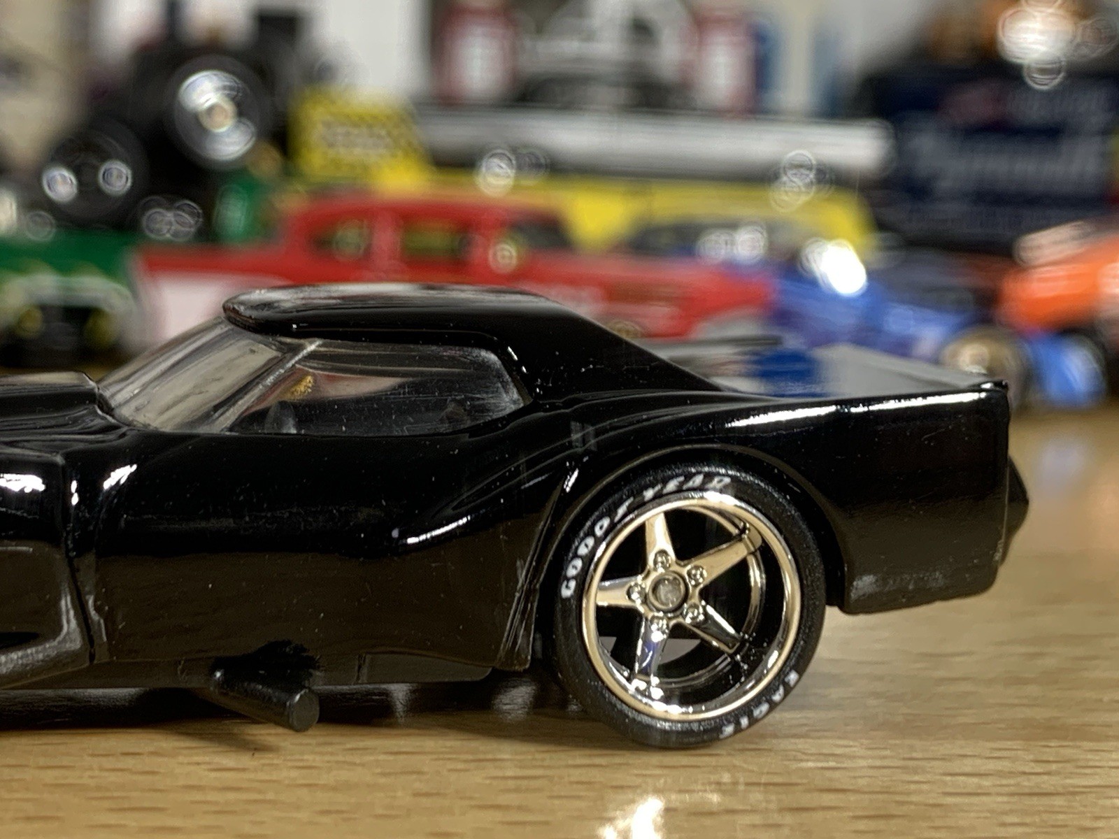 Hot Wheels Customized ‘76 Greenwood Corvette Jet Black Wheel Swap
