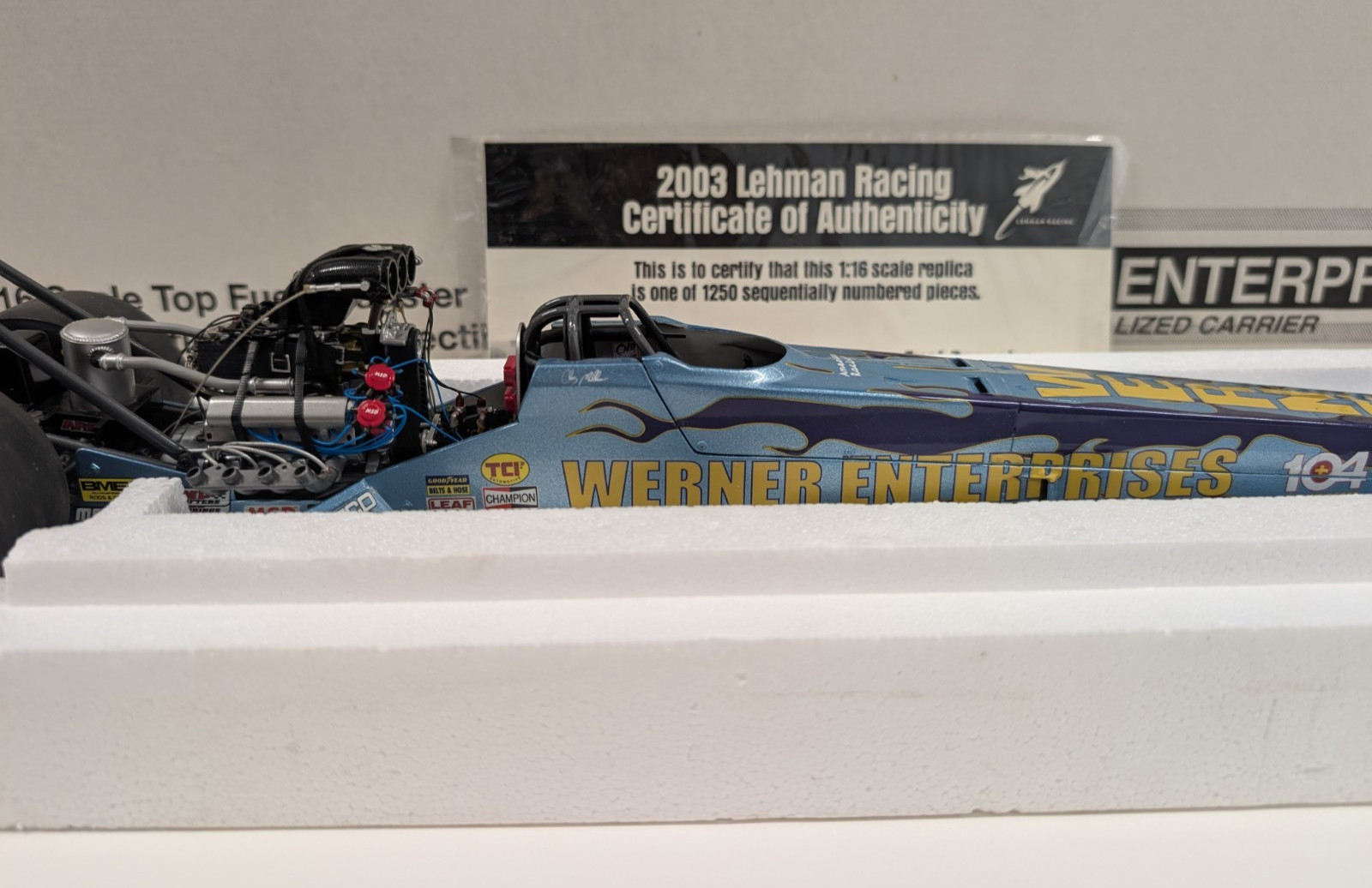 Milestone Werner Enterprises Clay Millican 1/16 Scale Top Fuel Dragster NHRA