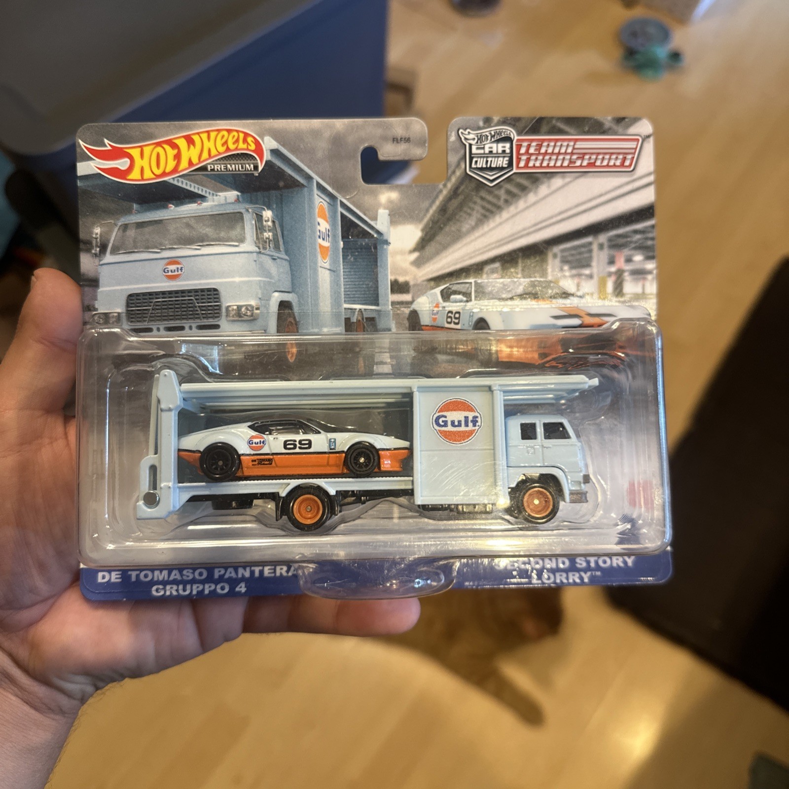 Hot Wheels Gulf De Tomaso Pantera Gruppo Second Story Lorry Truck Team Transport