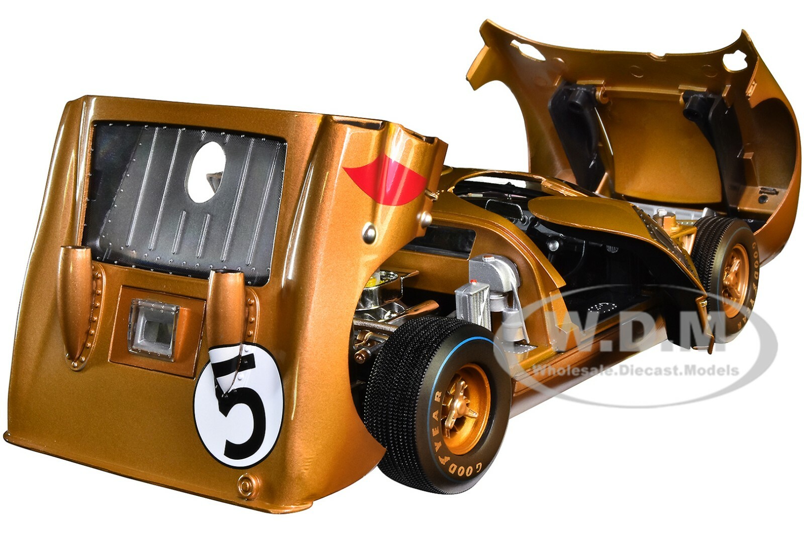 1966 FORD GT-40 MK II #5 GOLD AFTER RACE 1/18 DIECAST SHELBY COLLECTIBLES SC430