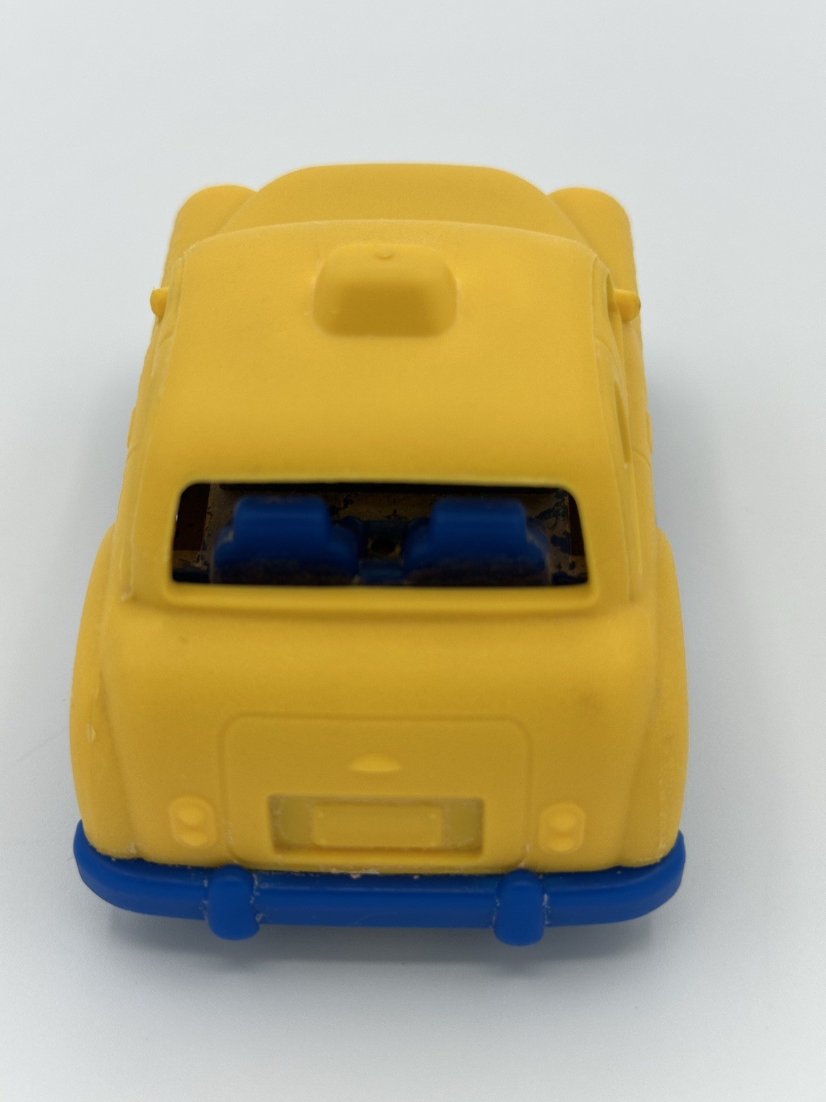 Wonder Wheels Battat Blue and Yellow Toy Plastic Car 2.5″x 3.75″