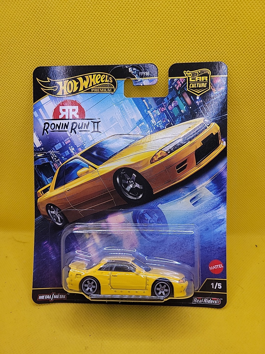 2025 Hot Wheels Premium Ronin Run 2 Yellow Nissan Skyline GT-R(R32) Pandem