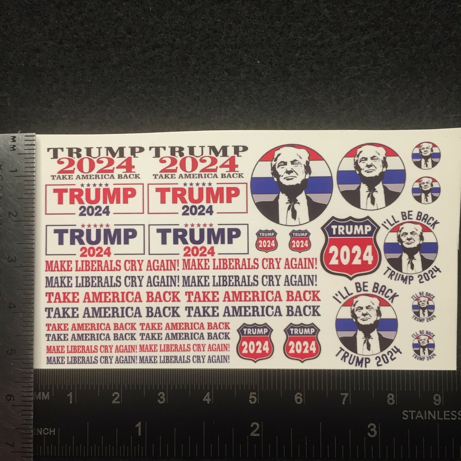 Clear 1:64 Waterslide Decal for Hot Wheels JDM VW Silverado Camaro Trump 2024