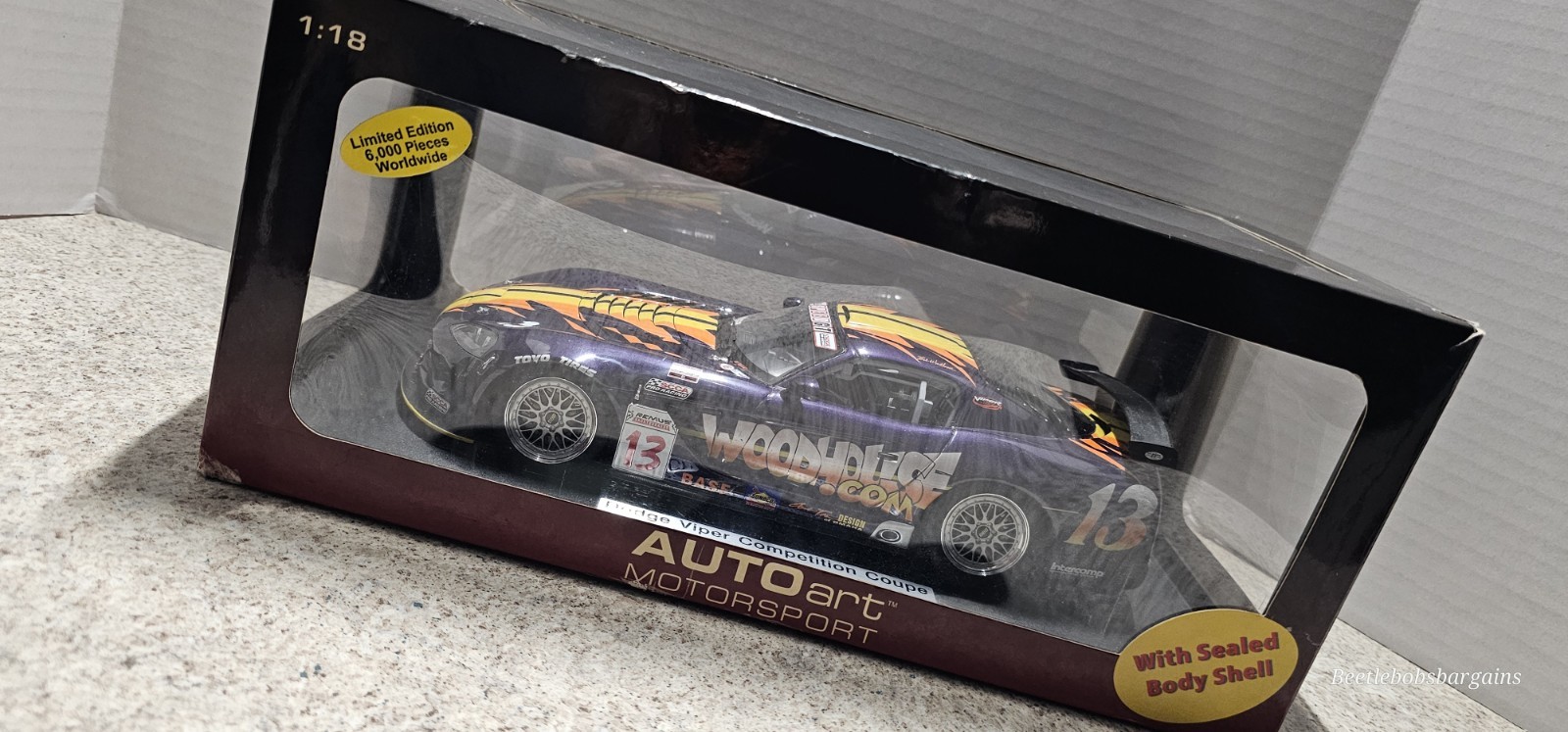 AutoArt Bob Woodhouse 1:18 Dodge Viper Comp Coupe #715/6000 With COA