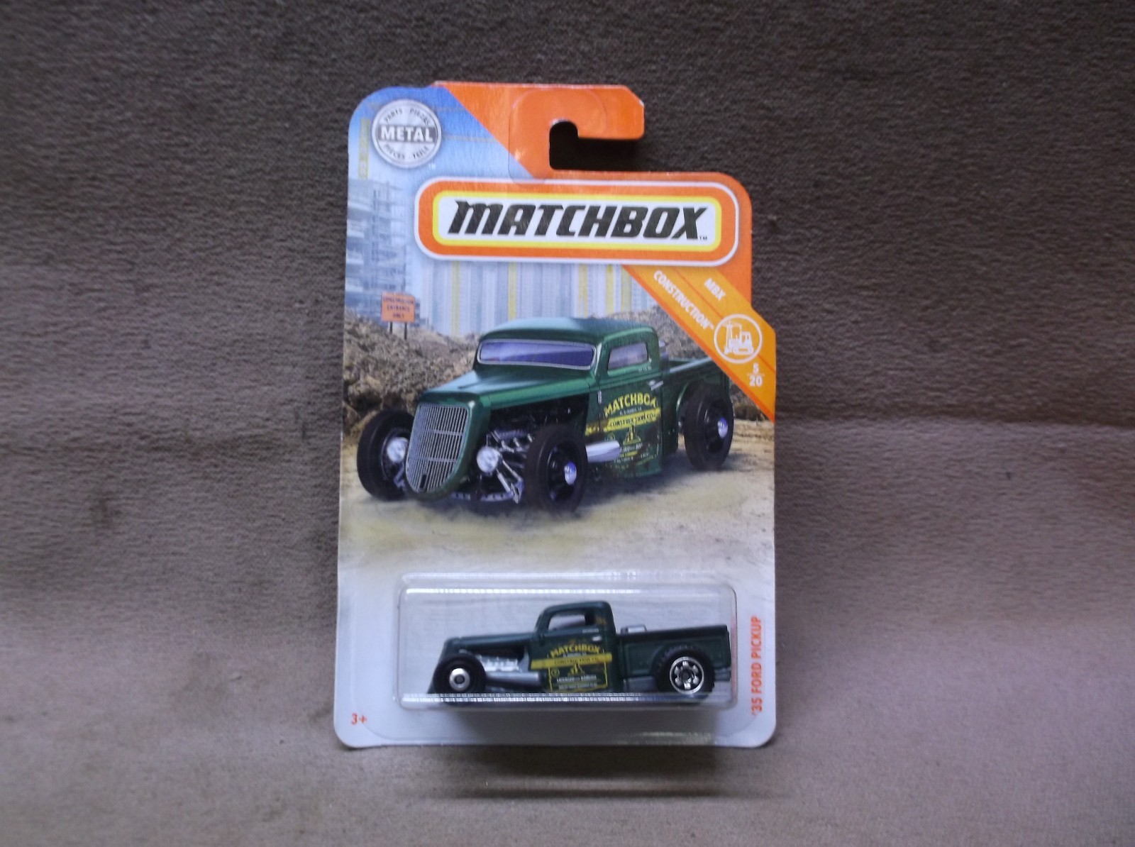 MATCHBOX 2019 #21 GREEN 1935 35 FORD PICKUP FLATHEAD V8 HOT RAT ROD SHOP TRUCK