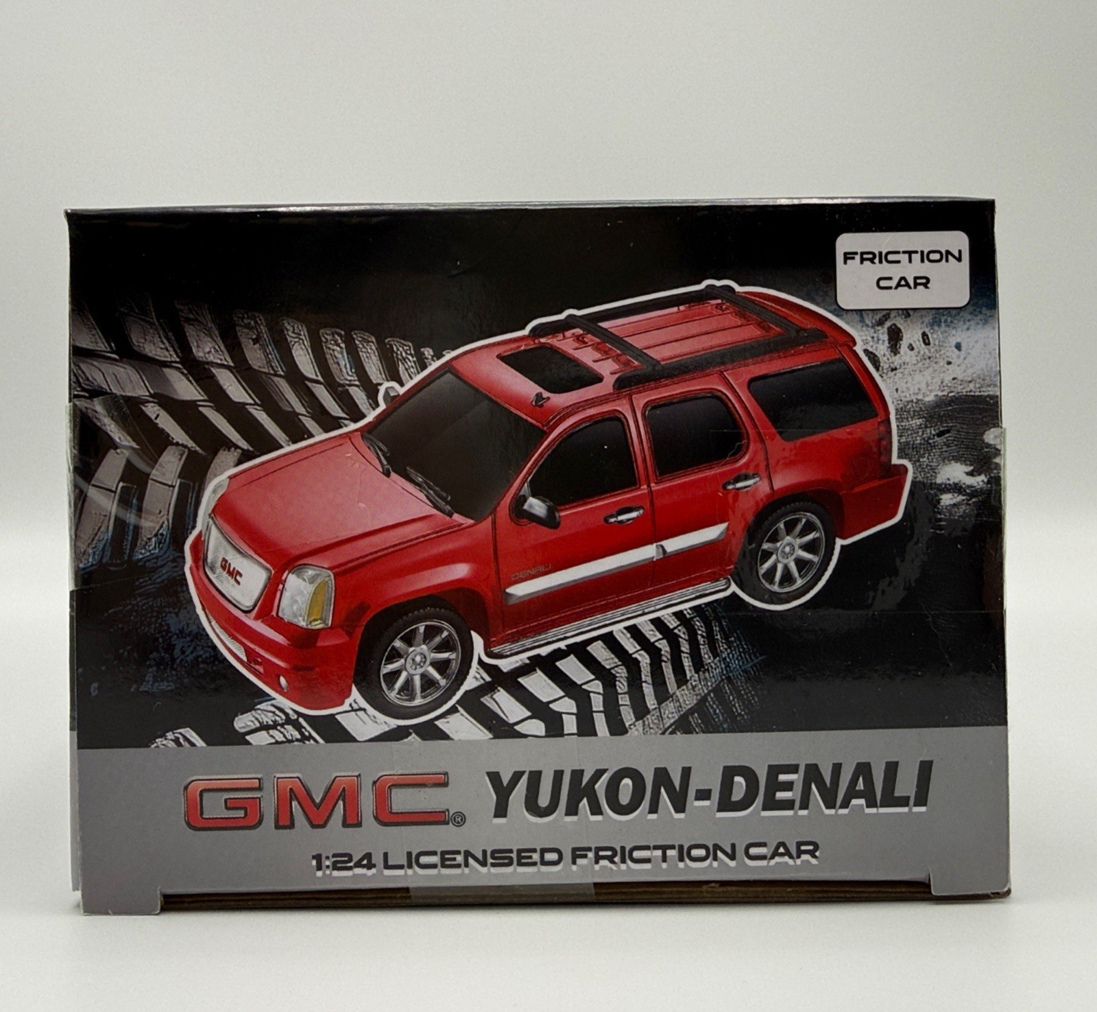 GMC Yukon Denali 1:24 Licensed Friction Car Black Diecast Model