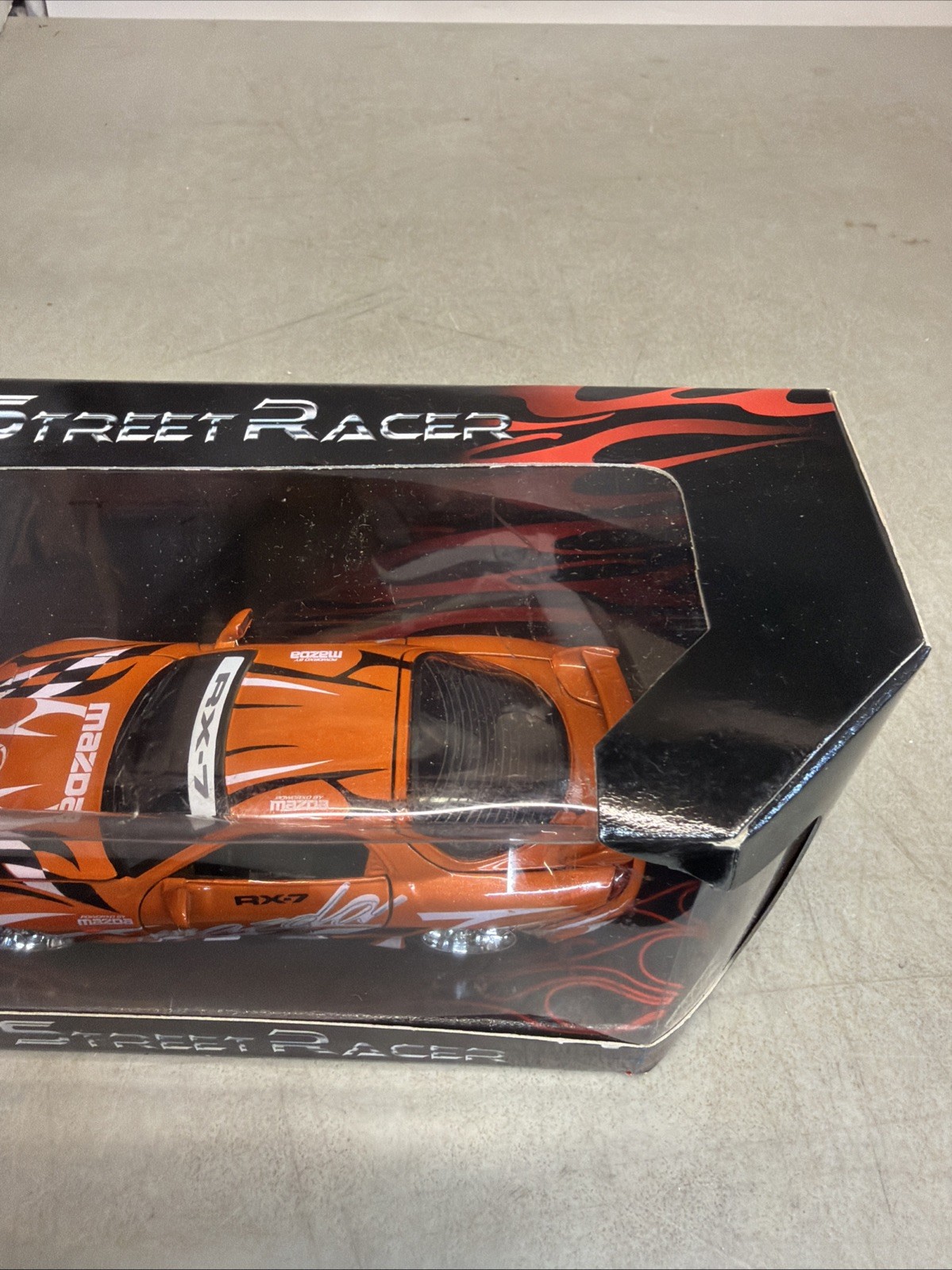 Motor Max Mazda RX-7(Tuner) 1/24 Scale Street Racer NIB Sealed RARE FLAME PKG