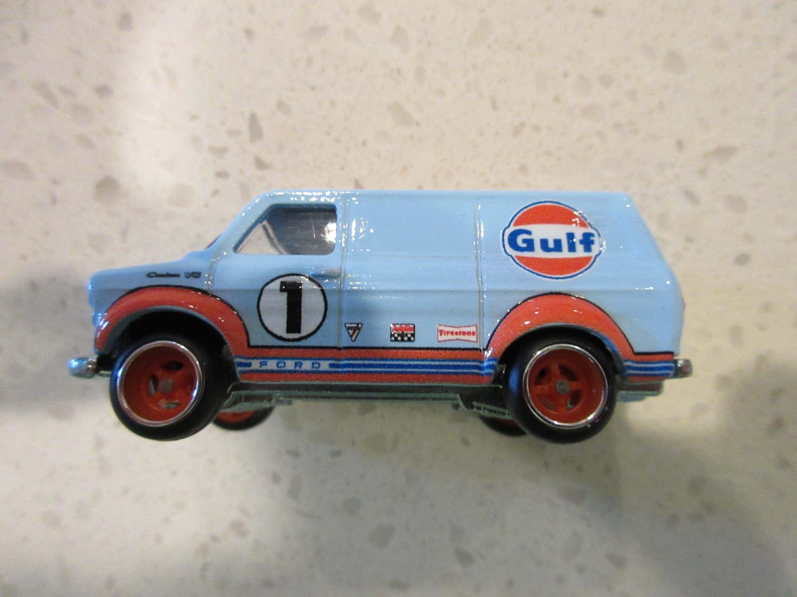 2026 Hot Wheels Ford Transit Supervan GULF BLUE Premium Diecast Van Car Culture