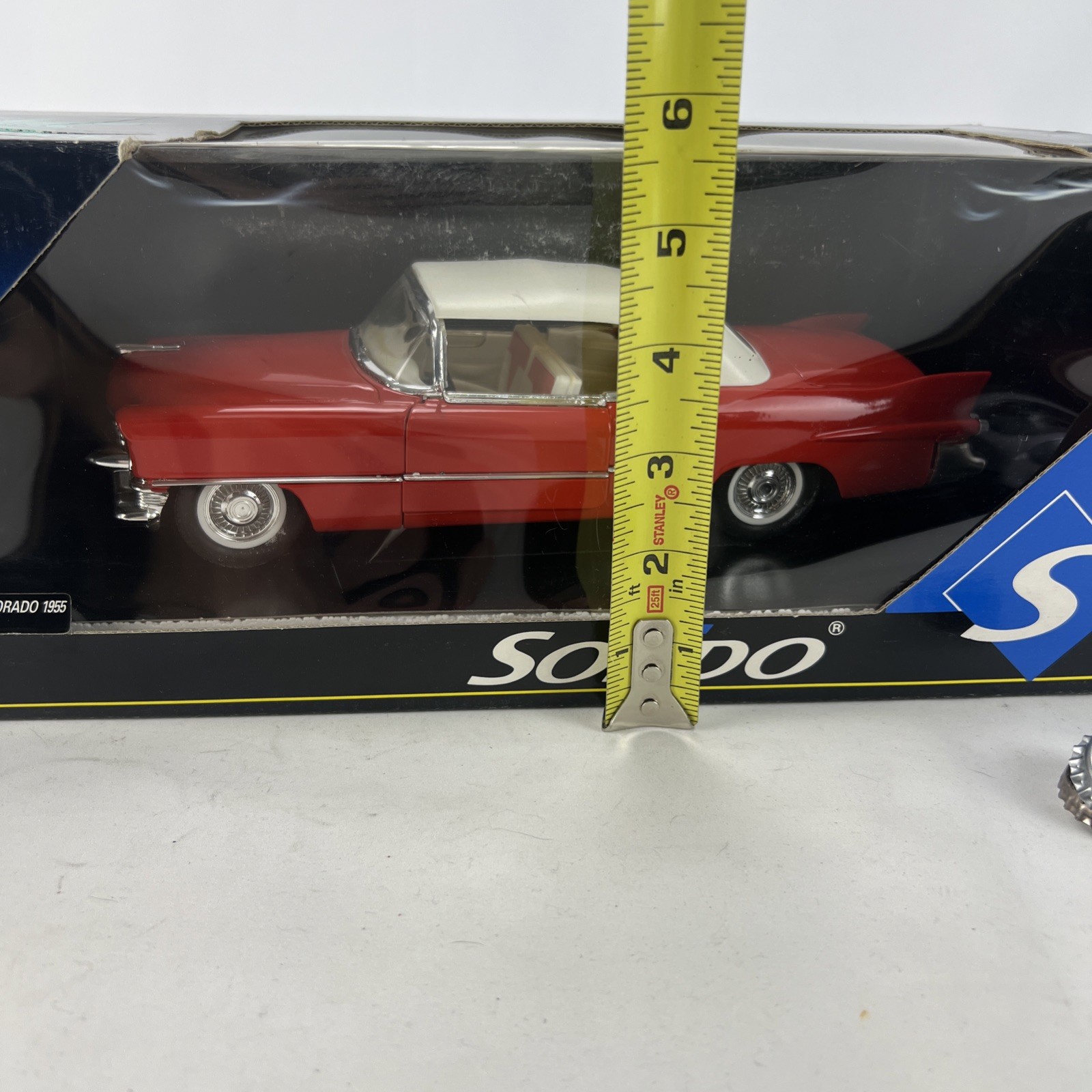Cadillac Eldorado 1955 1:18 Die Cast Prestige Solido France Red Removable Top