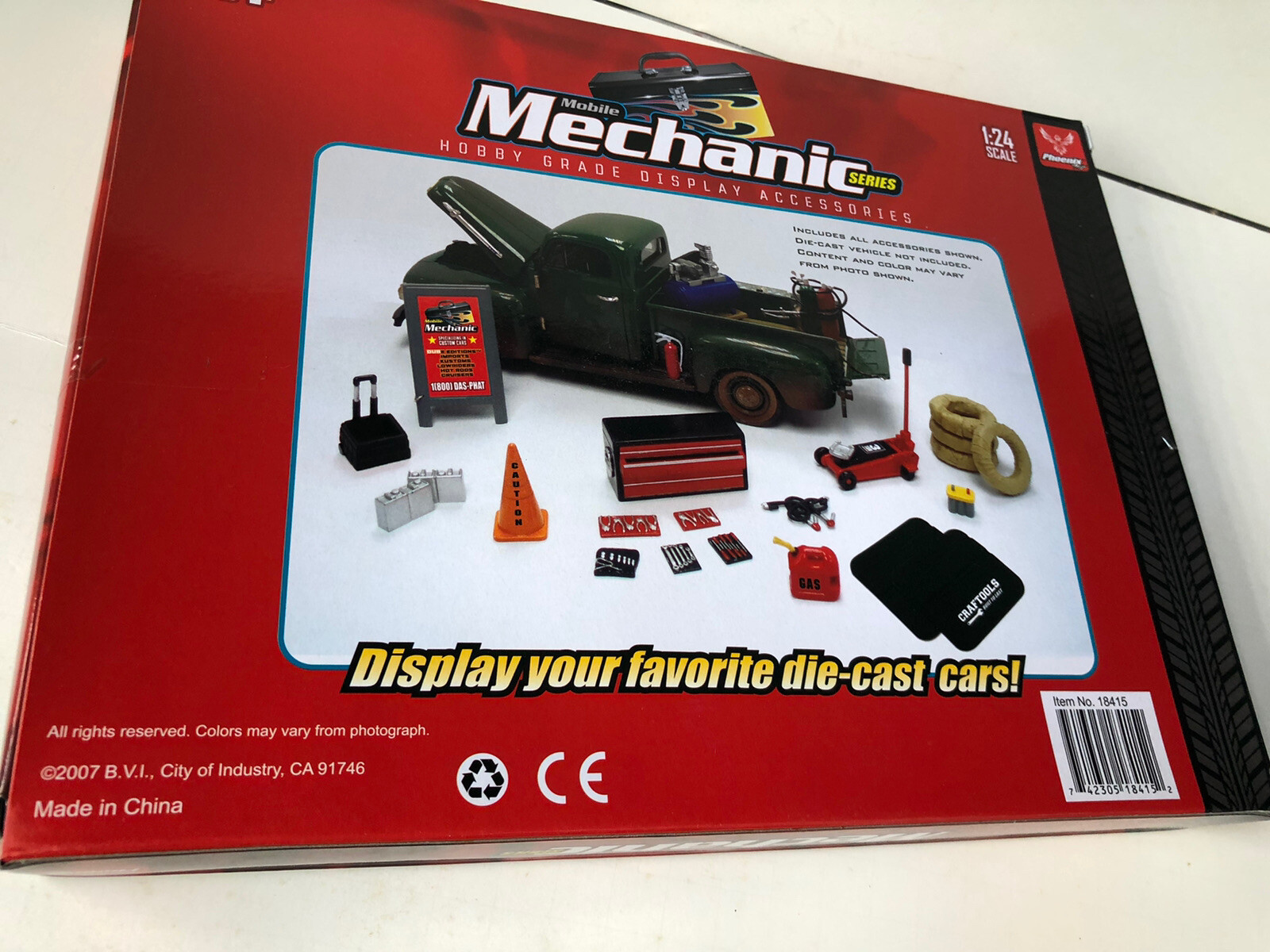 PHOENIX TOYS MECHANIC GARAGE ACCESSORIES TOOL SET FOR 1:24 SCALE MODELS 18415