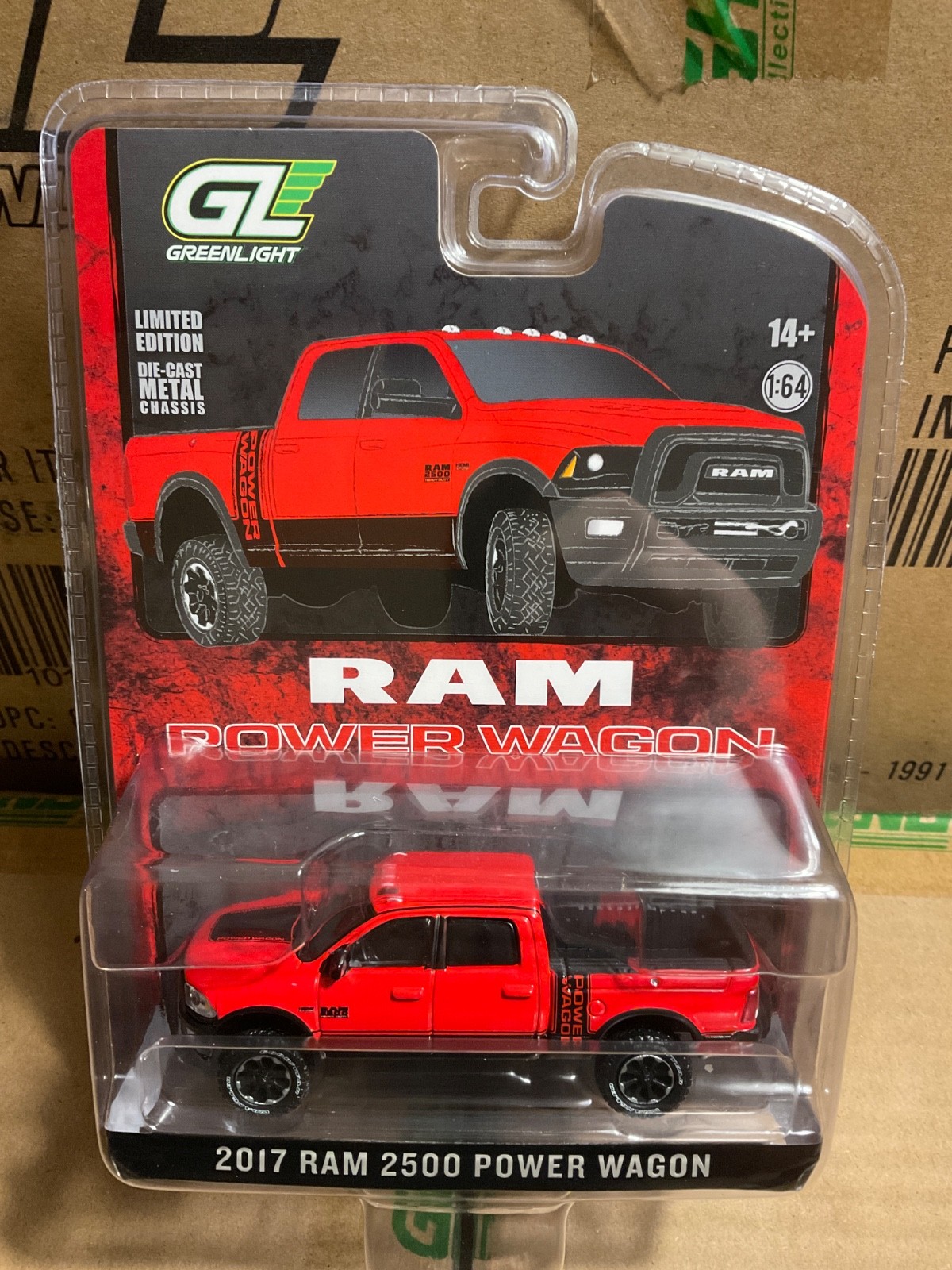 Greenlight Hobby Exclusive 2017 Ram 2500 Power Wagon pickup. red