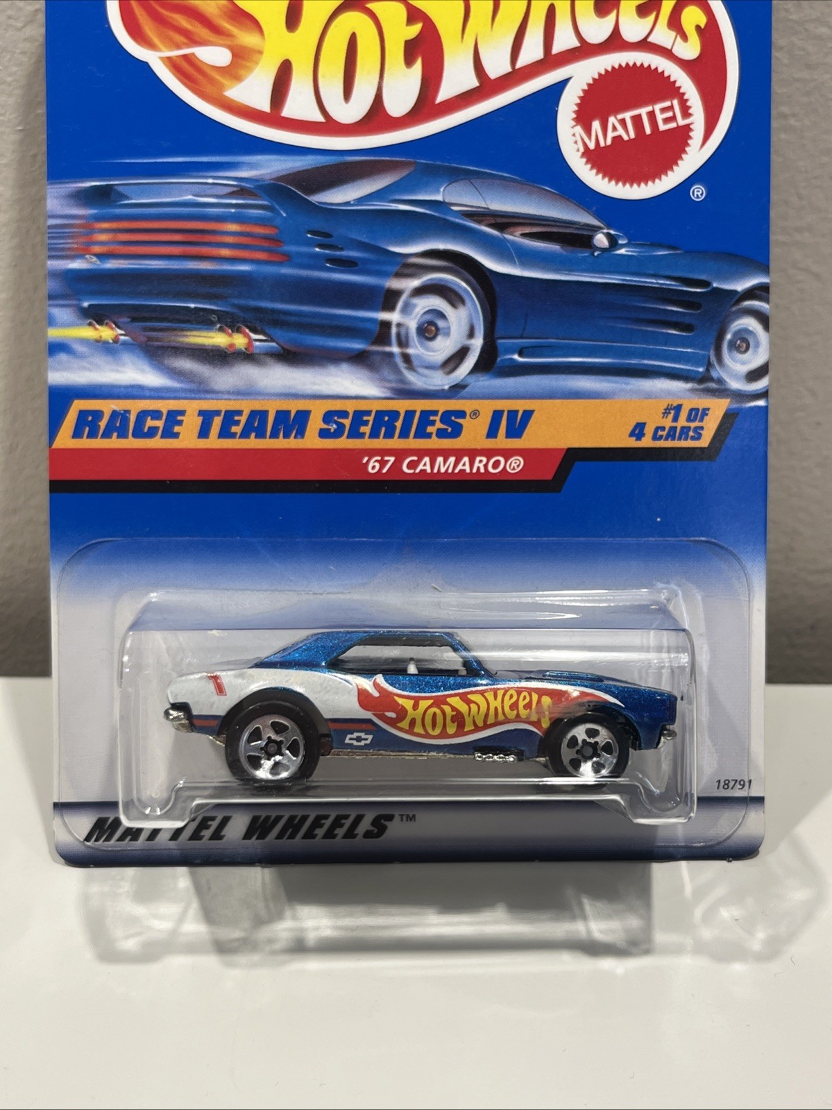 1998 Hot Wheels #725 Race Team Series IV 1/4 ’67 CAMARO Blue HC50